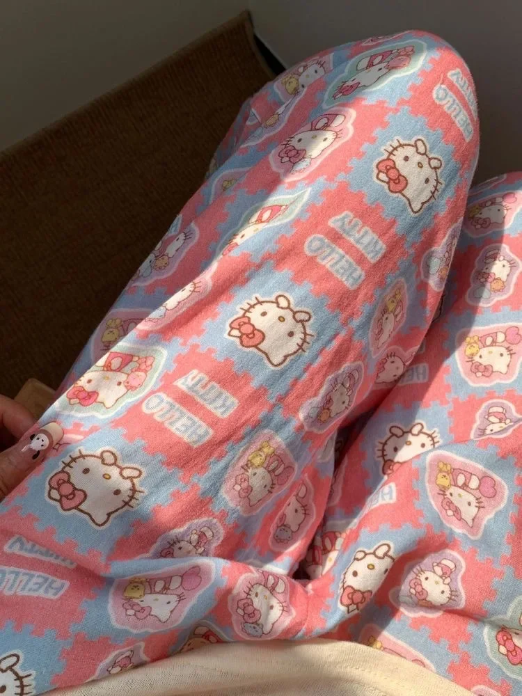 Женские пижамные брюки для дома, весенне-летние, розовые, с мультяшным принтом, свободные, универсальные
Женские пижамные брюки для дома, весенне-летние, розовые, с мультяшным принтом, свободные, универсальные