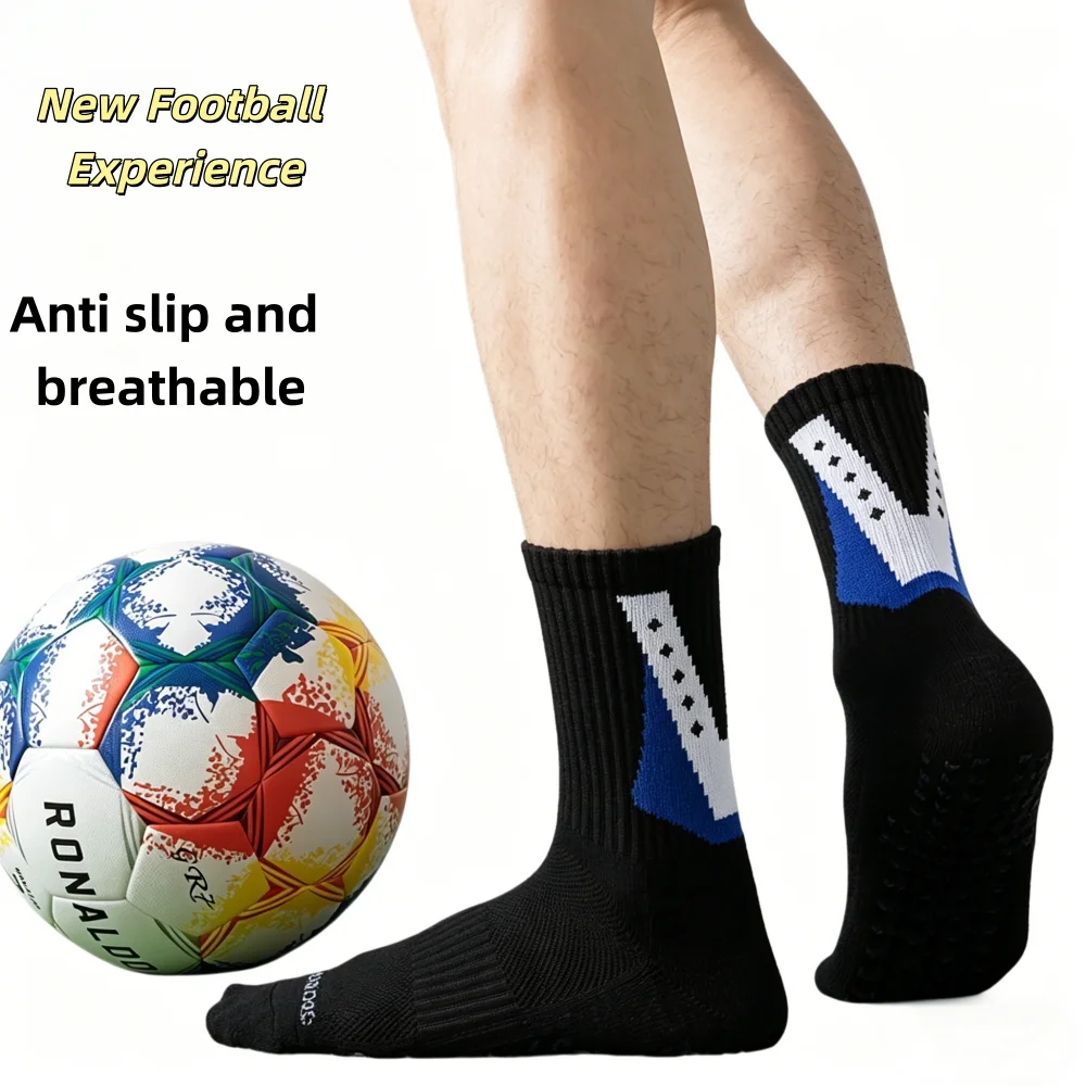 Men's mid tube soccer socks with adhesive anti slip silicone socks, thickened towel bottom, breathable sports socks
Men's mid tube soccer socks with adhesive anti slip silicone socks, thickened towel bottom, breathable sports socks