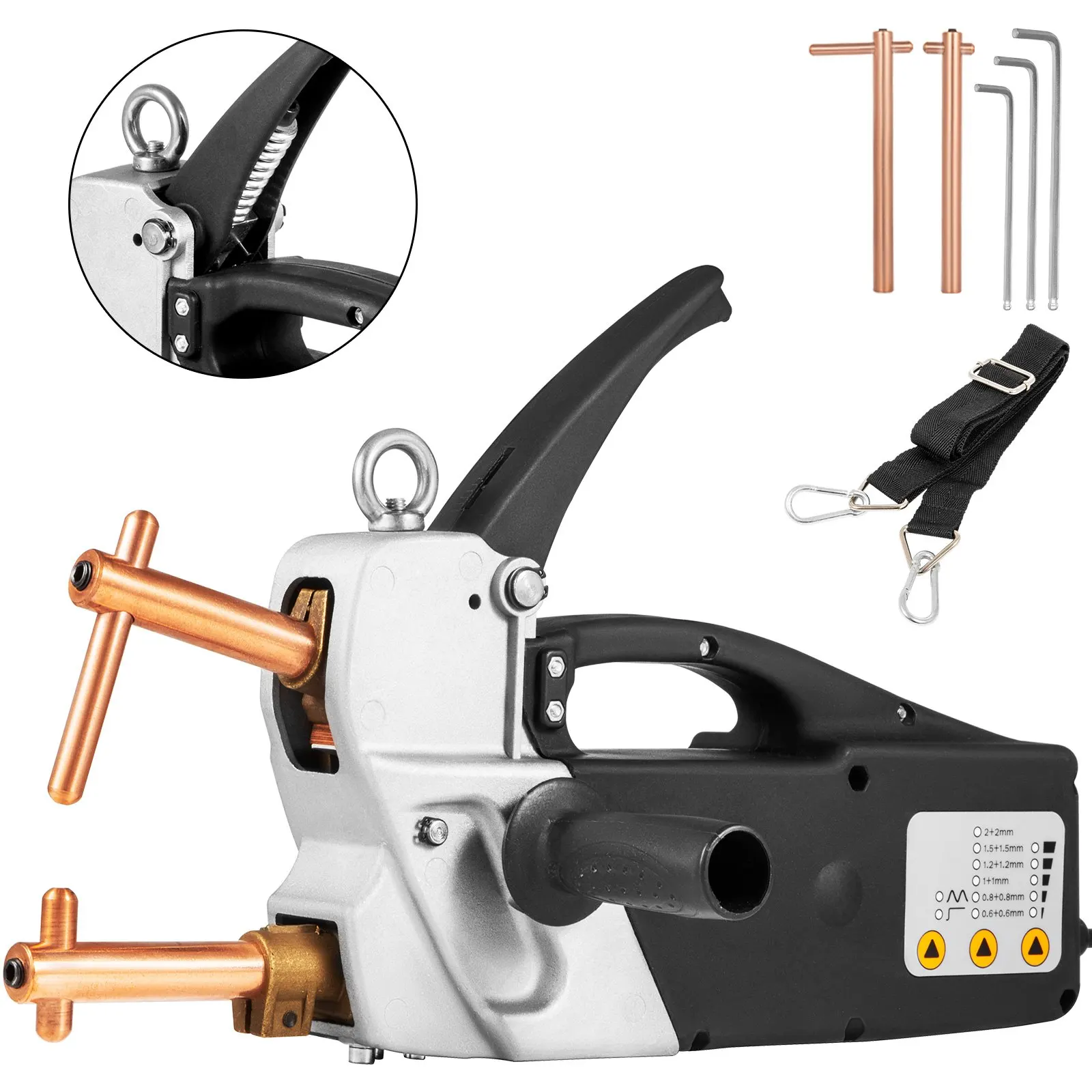 Electric Spot Welder 220V /110V Double Side Spot Welder Portable Handheld Welding Tip Gun 2.0 +2.0mm Sheet Metal Repair Tool
Electric Spot Welder 220V /110V Double Side Spot Welder Portable Handheld Welding Tip Gun 2.0 +2.0mm Sheet Metal Repair Tool