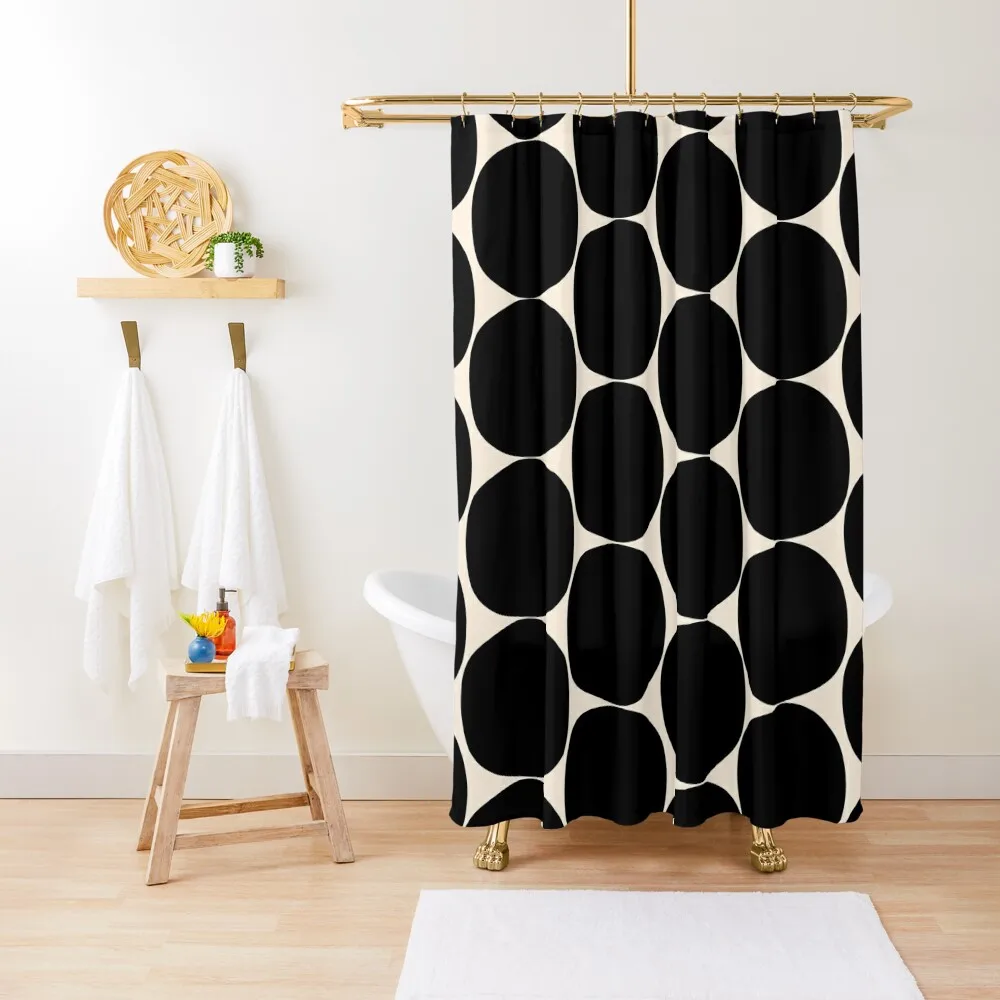 Mid-Century Mod Minimalist Dot Pattern in Black and Almond Cream Shower Curtain Anti-Mold Waterproof Shower Shower Bath Curtain
Mid-Century Mod Minimalist Dot Pattern in Black and Almond Cream Shower Curtain Anti-Mold Waterproof Shower Shower Bath Curtain