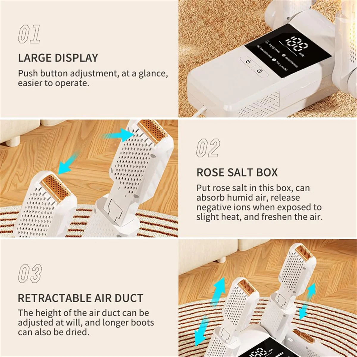 Intelligent Control Shoe Dryer Shoe Dryer Intelligent Timer Shoe Footwear Dryer with Thermostatic for Quick ForShoes(US)
Intelligent Control Shoe Dryer Shoe Dryer Intelligent Timer Shoe Footwear Dryer with Thermostatic for Quick ForShoes(US)