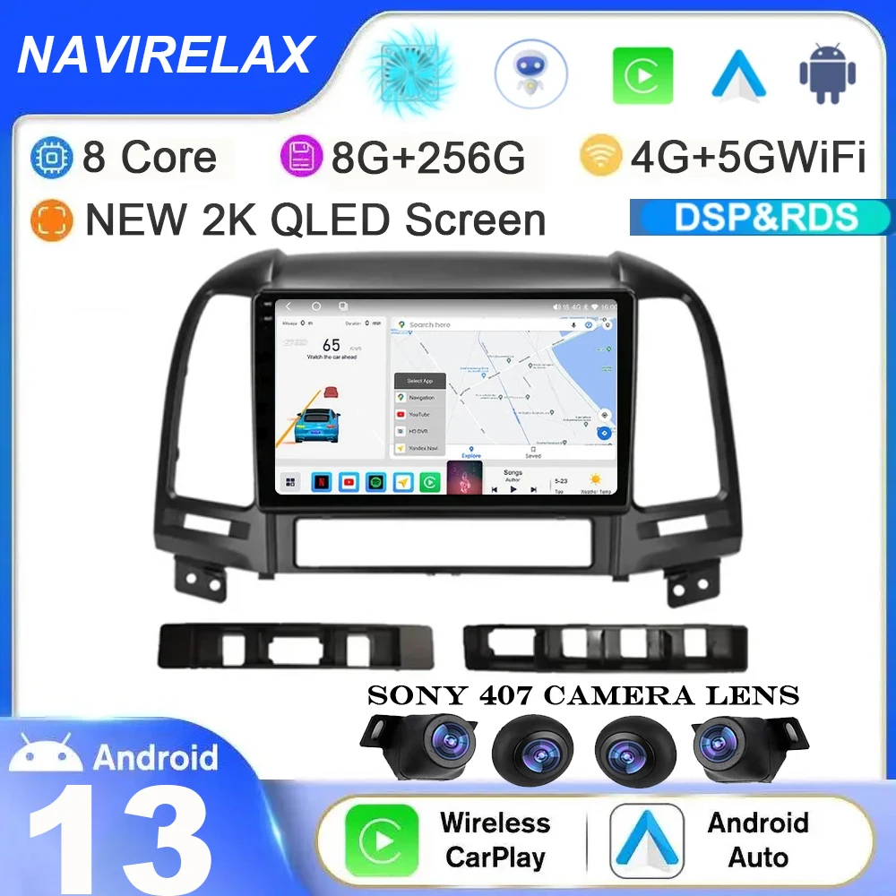 Автомагнитола для Hyundai Santa Fe 2 2006-2012, Android 13, GPS-навигация, 4G, мультимедийный видеоплеер, стереомагнитола для Carplay, 2Din
Автомагнитола для Hyundai Santa Fe 2 2006-2012, Android 13, GPS-навигация, 4G, мультимедийный видеоплеер, стереомагнитола для Carplay, 2Din