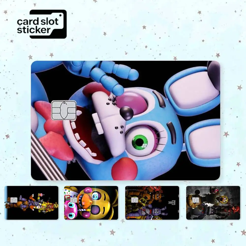 FNAF 5 Nights at Freddy's Credit Card HD Stickers Game Card Decal Small Chip Waterproof Sticker Gift
FNAF 5 Nights at Freddy's Credit Card HD Stickers Game Card Decal Small Chip Waterproof Sticker Gift