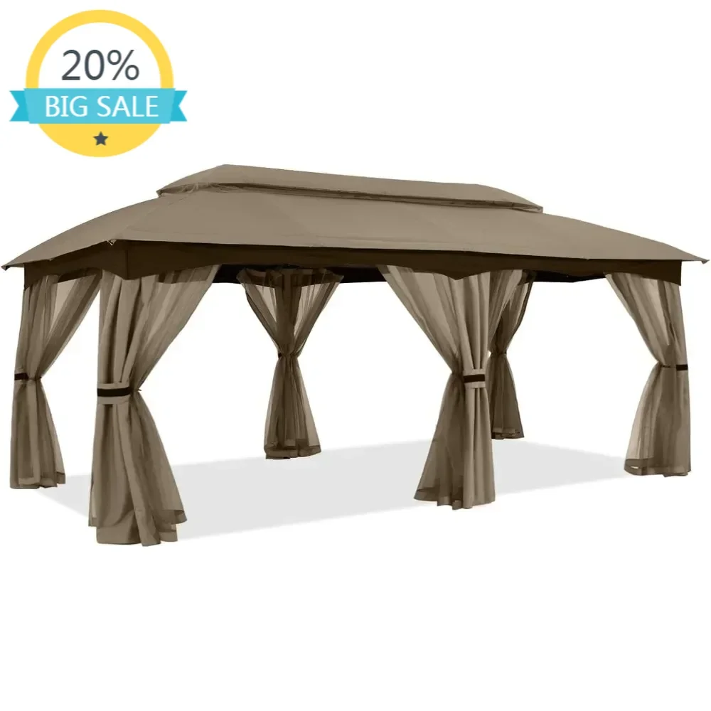 Бестселлер: Уличная беседка 10x20 футов - беседка для патио с москитной сеткой, уличные навесы для защиты от солнца и дождя для газона, сада
Бестселлер: Уличная беседка 10x20 футов - беседка для патио с москитной сеткой, уличные навесы для защиты от солнца и дождя для газона, сада