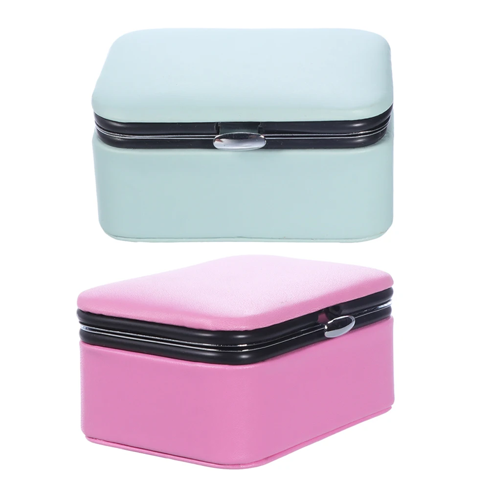 2pcs Mini Compact Travel Case Organizer For Earrings Necklaces Rings Portable Storage Women Durable Pu Material Lightweight 
2pcs Mini Compact Travel Case Organizer For Earrings Necklaces Rings Portable Storage Women Durable Pu Material Lightweight