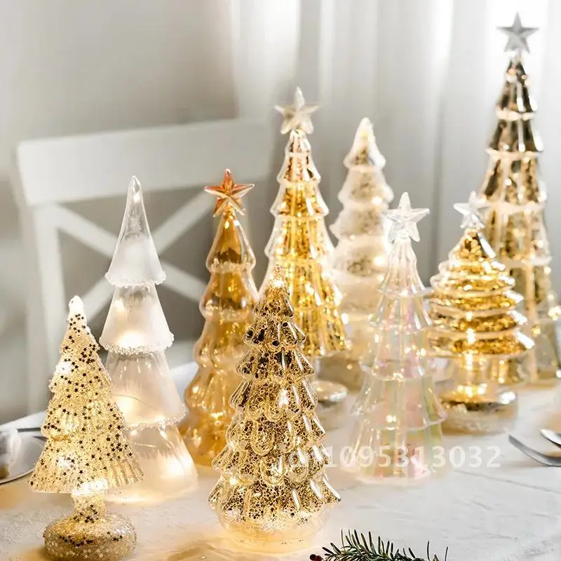 Glowing Glass Christmas Tree Festival Home Luminous Led Night Decoration Ornaments Xmas Decorations Light Desktop Gift Party Kid
Glowing Glass Christmas Tree Festival Home Luminous Led Night Decoration Ornaments Xmas Decorations Light Desktop Gift Party Kid