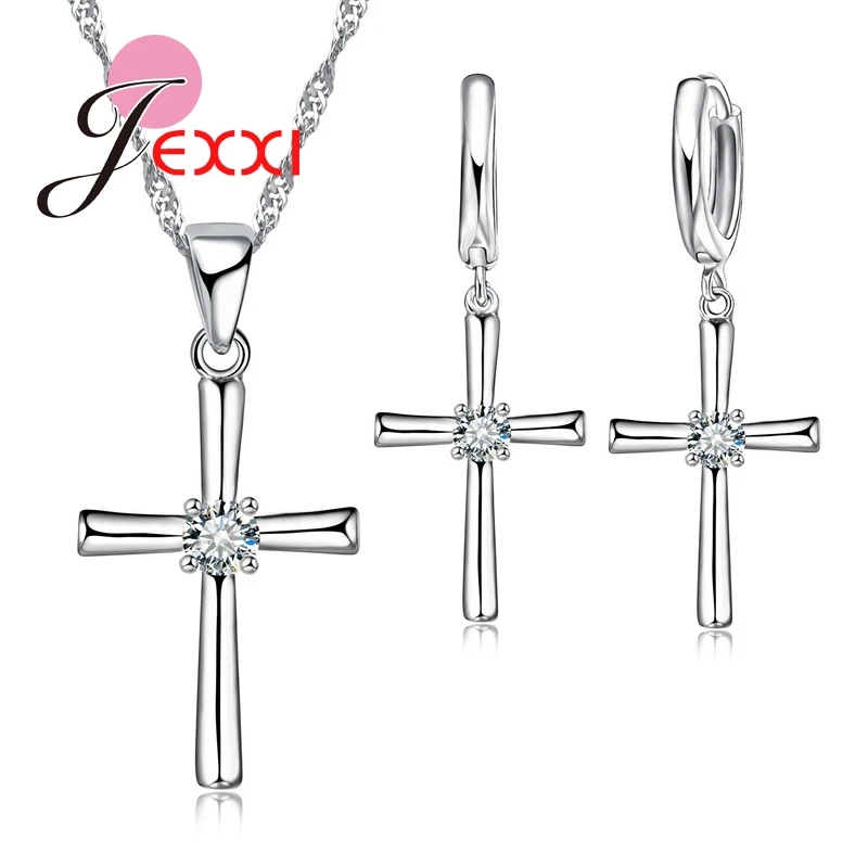 Classic Cross Shape Necklaces Earrings Set For Party Jewelry Fashion Cubic Zircon 925 Sterling Silver Bridal Wedding Set
Classic Cross Shape Necklaces Earrings Set For Party Jewelry Fashion Cubic Zircon 925 Sterling Silver Bridal Wedding Set