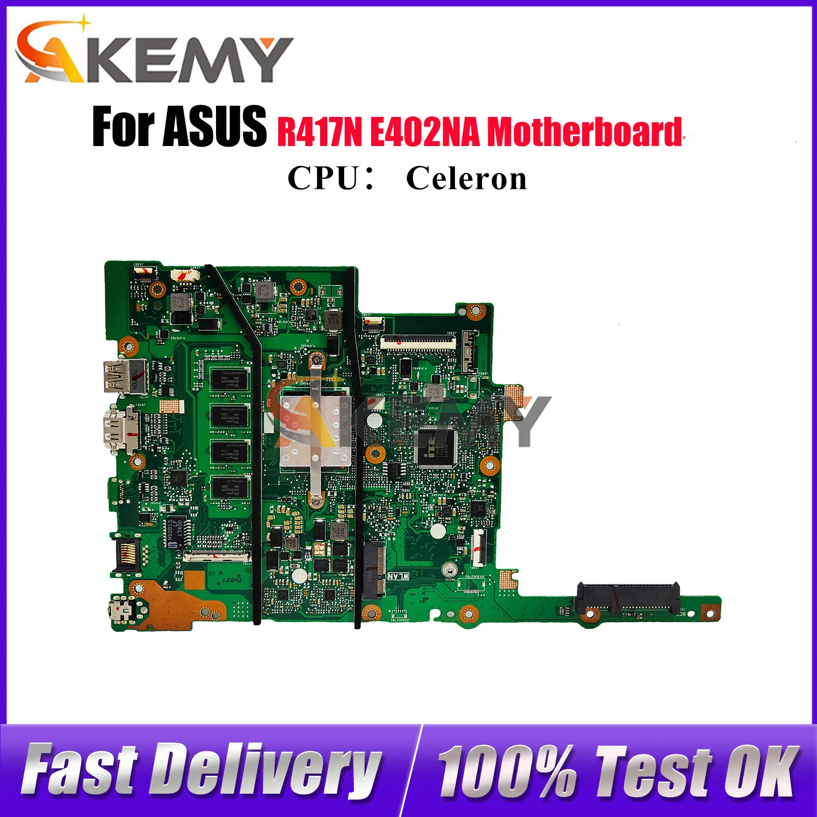 E402NA Laptop Motherboard For ASUS EeeBook R417N E402NA E402N Notebook Mainboard With Celeron CPU 100% tests OK fast shipping
E402NA Laptop Motherboard For ASUS EeeBook R417N E402NA E402N Notebook Mainboard With Celeron CPU 100% tests OK fast shipping