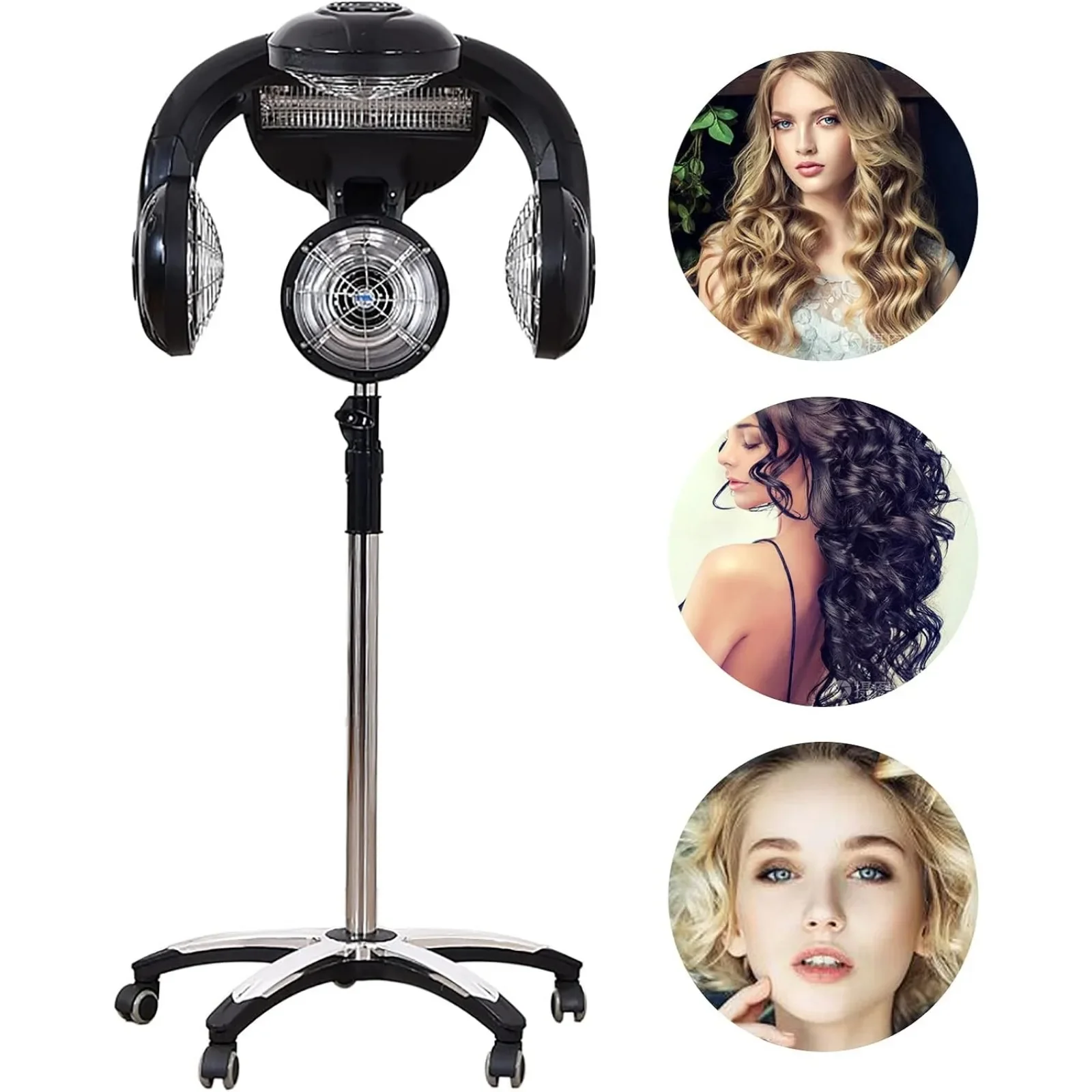 Professional Hair Dryer, 1400W Professional Infrared Hair Color Processor w/ Wheels, Standing Hair Dryer Infrared Lamp
Professional Hair Dryer, 1400W Professional Infrared Hair Color Processor w/ Wheels, Standing Hair Dryer Infrared Lamp