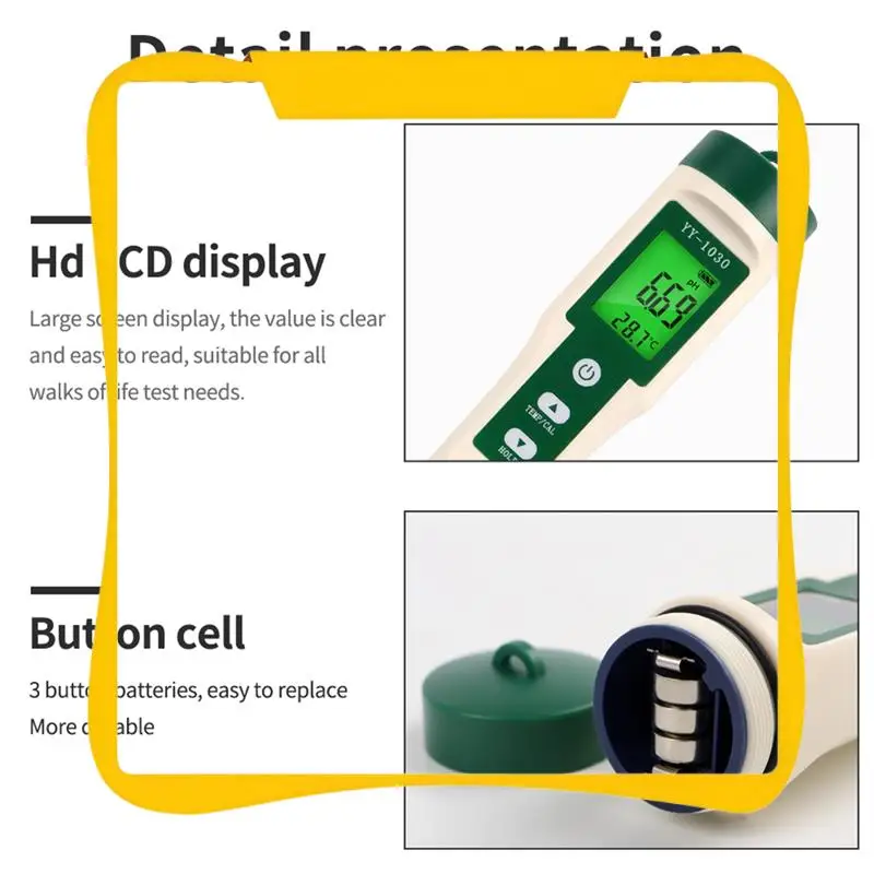 Professional Food PH Meter High Accuracy Sensor Temp Acidity Tester For Brewing Cheese Meat Canning Dough Soil PH Meter
Professional Food PH Meter High Accuracy Sensor Temp Acidity Tester For Brewing Cheese Meat Canning Dough Soil PH Meter