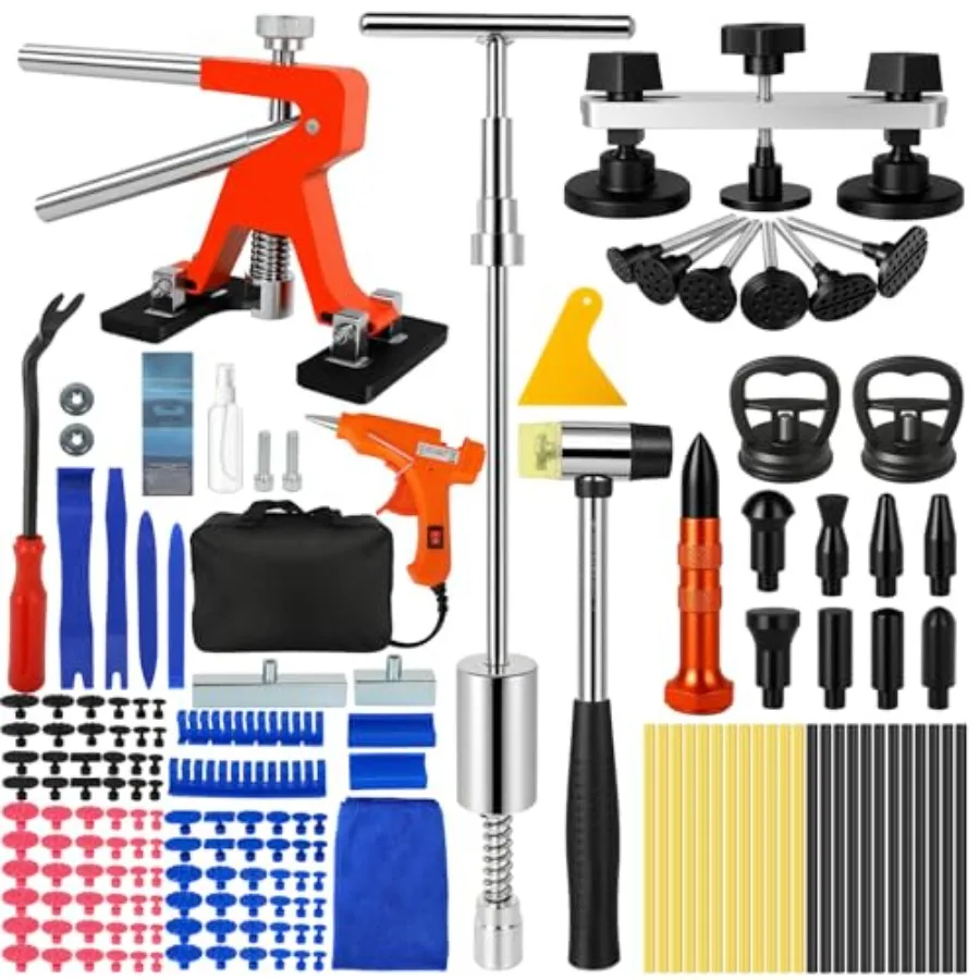 Car dent removal kit for hail damage repair: steel black 149PCS paintless dent puller with slide hammer T-bar lifter bridge pul
Car dent removal kit for hail damage repair: steel black 149PCS paintless dent puller with slide hammer T-bar lifter bridge pul