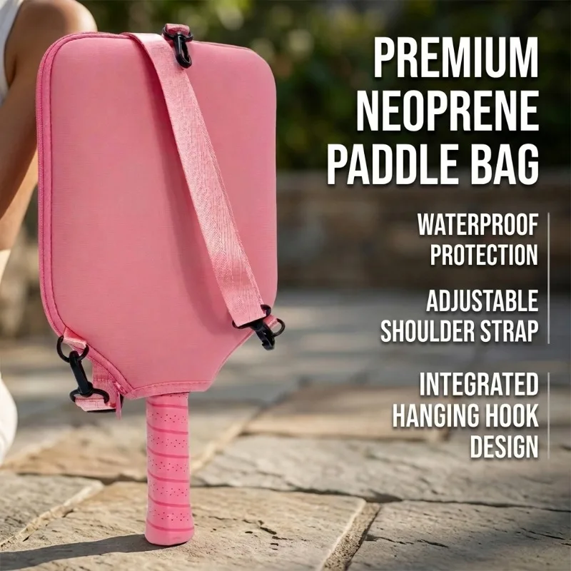 Neoprene Racket Cover Table Tennis Racket Storage Bag with Hanging Hook Crossbody Shoulder Strap Pickleball Paddle Carry Bag
Neoprene Racket Cover Table Tennis Racket Storage Bag with Hanging Hook Crossbody Shoulder Strap Pickleball Paddle Carry Bag