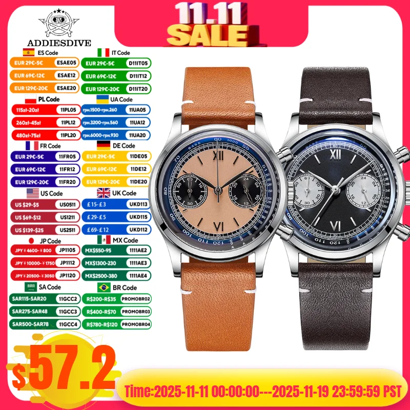 ADDIESDIVE 38 мм AD2037 мужские многофункциональные часы с хронографом 10 бар дайвинг кожаный ремень часы с хронографом кварцевые часы Relogios
ADDIESDIVE 38 мм AD2037 мужские многофункциональные часы с хронографом 10 бар дайвинг кожаный ремень часы с хронографом кварцевые часы Relogios