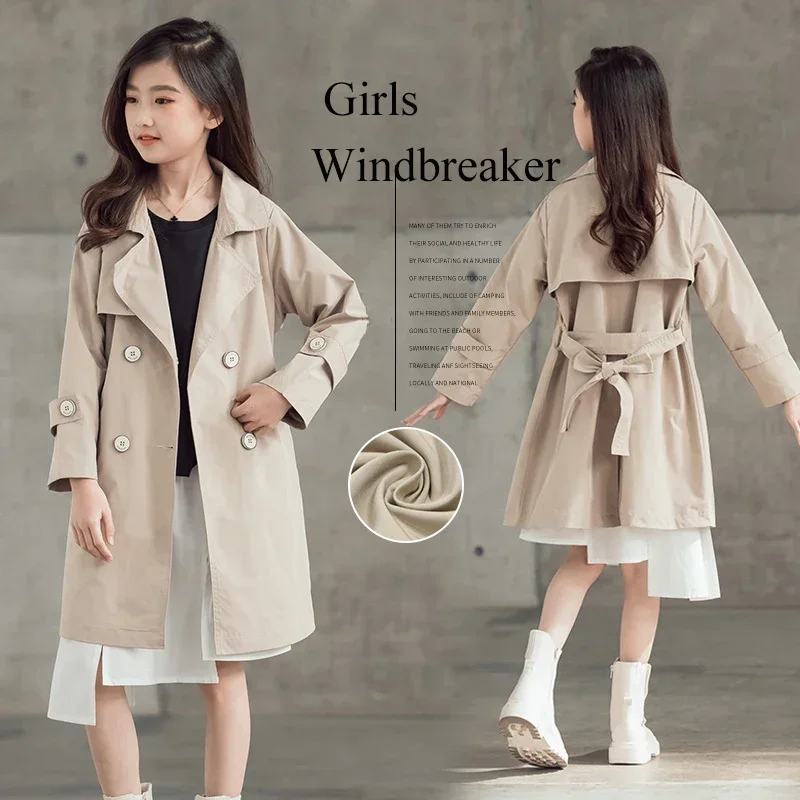 Girls Trench Coat 2024 New Fashion All-match Kids Windbreaker Double Breasted Warm Children Outerwear Teens Clothes 10 12 years
Girls Trench Coat 2024 New Fashion All-match Kids Windbreaker Double Breasted Warm Children Outerwear Teens Clothes 10 12 years