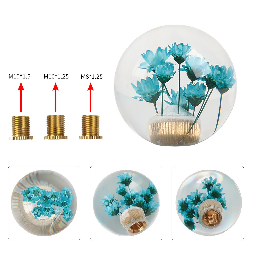 Crystal Real Blue Flowers Round Ball Manual Car Gear Shift Knob Shifter Universal
Crystal Real Blue Flowers Round Ball Manual Car Gear Shift Knob Shifter Universal