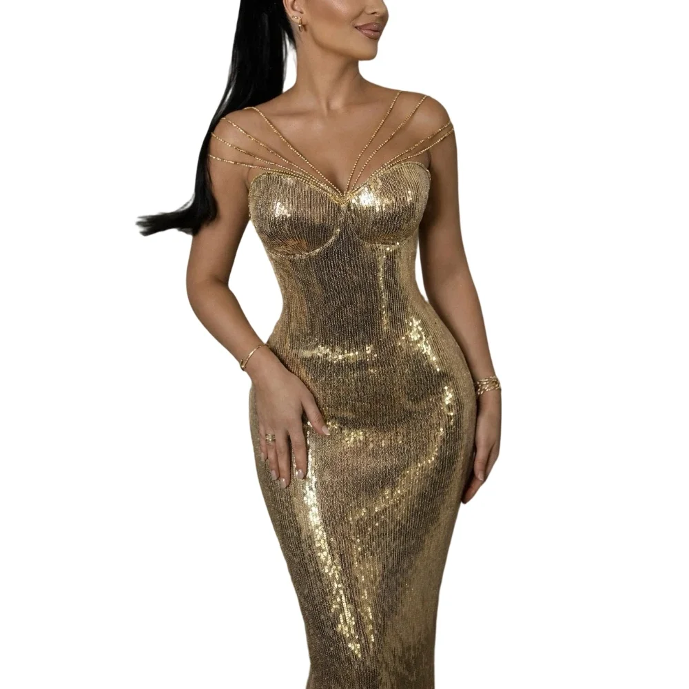 Fashionable Luxurious Sequin Dress Elegant Mermaid Evening Gowns For Women 2026 Sexy Backless Formal Prom Wedding Guest Gown
Fashionable Luxurious Sequin Dress Elegant Mermaid Evening Gowns For Women 2026 Sexy Backless Formal Prom Wedding Guest Gown