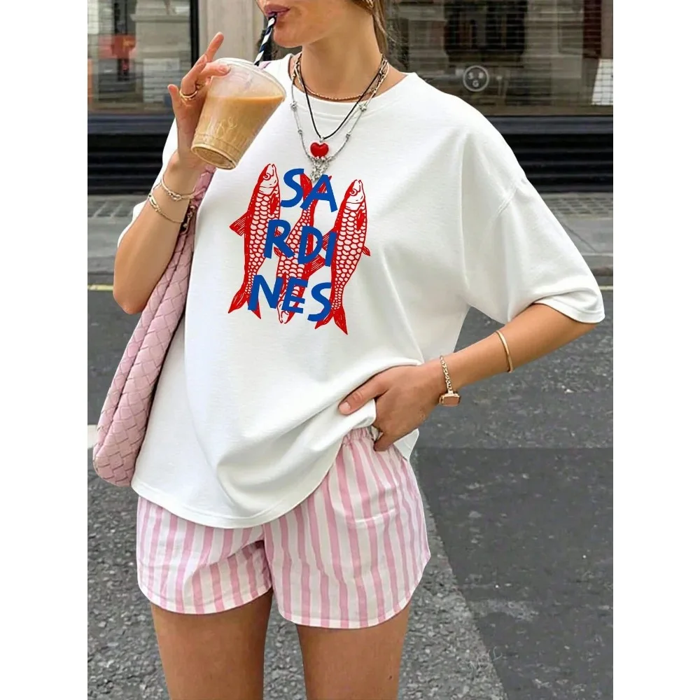 Summer American Street Ins Personalized Seafood Graphic T-shirts Fashion Y2K Aesthetic Street Clothing Short-sleeved Loose Tops
Summer American Street Ins Personalized Seafood Graphic T-shirts Fashion Y2K Aesthetic Street Clothing Short-sleeved Loose Tops