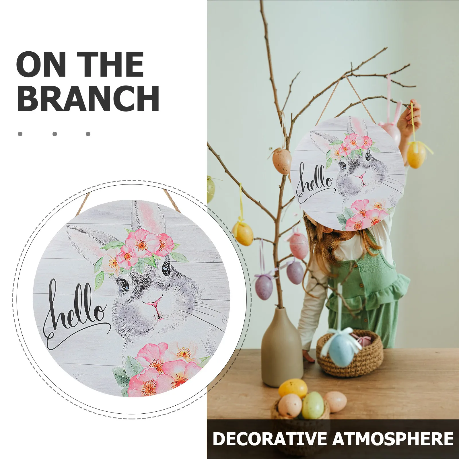 Easter Wooden Hanging Plaque Welcome Sign Round Door Decor for Front Porch Wall Garden Home Easter Decoration Farmhouse Style
Easter Wooden Hanging Plaque Welcome Sign Round Door Decor for Front Porch Wall Garden Home Easter Decoration Farmhouse Style