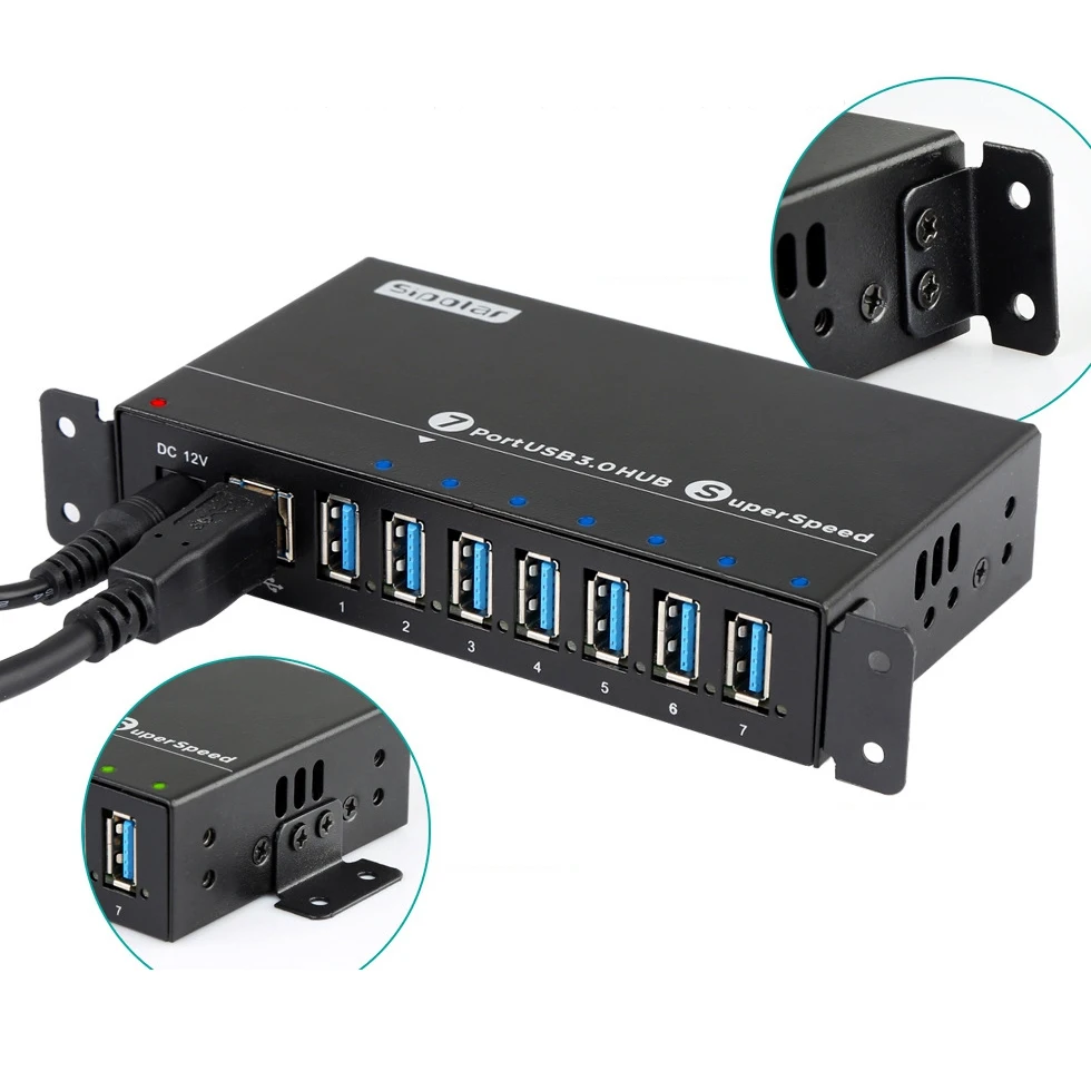 SLQZT 1.0Metre 7-Port USB 3.0 Hub Power Supply Simultaneously Use Hard Drive USB3.0 Splitter for Laptop,US Plug
SLQZT 1.0Metre 7-Port USB 3.0 Hub Power Supply Simultaneously Use Hard Drive USB3.0 Splitter for Laptop,US Plug