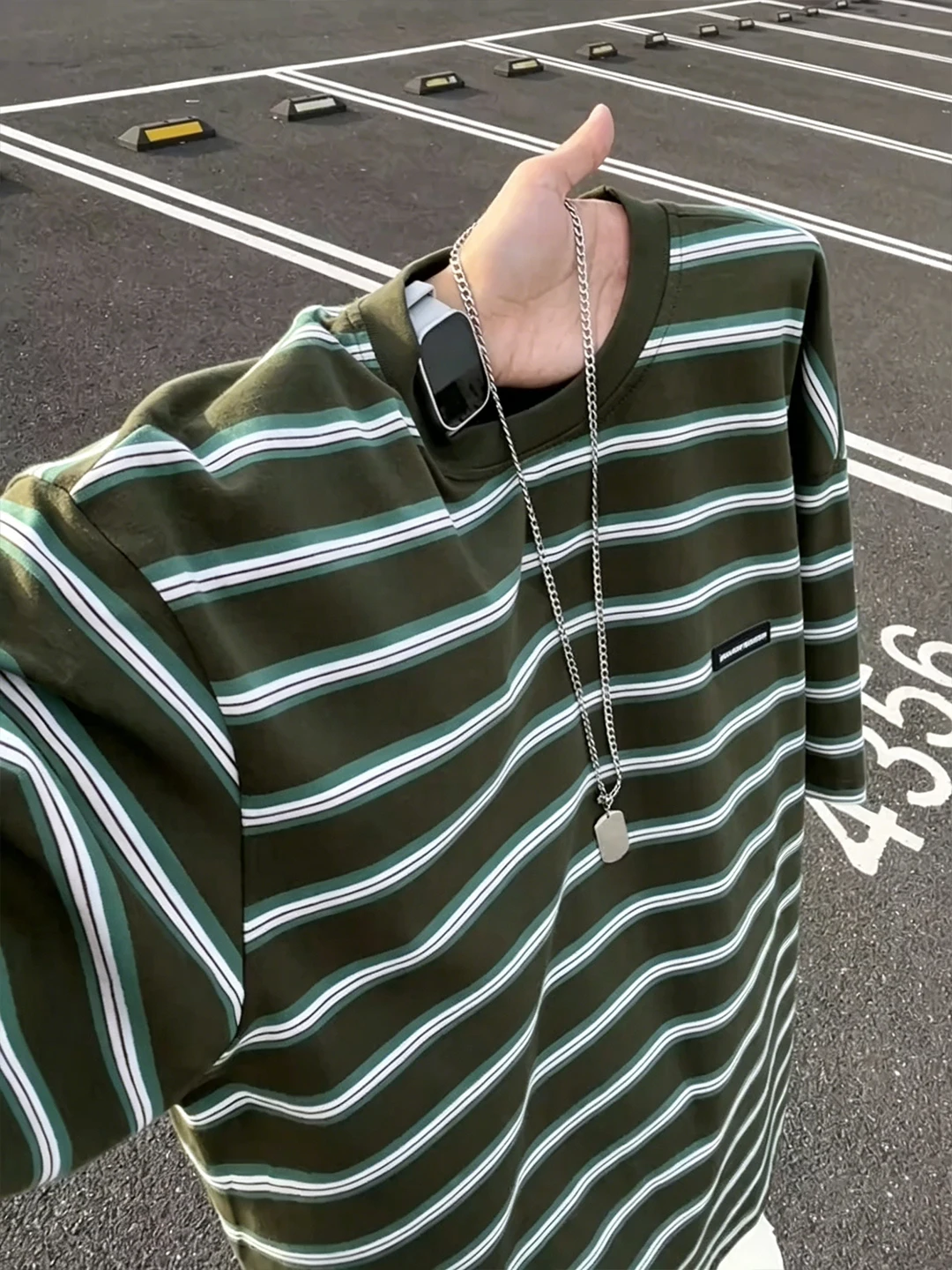 American Retro Striped Heavyweight Short Sleeve Men's Summer Trendy Loose round Neck T-Shirt Cleanfit Half Sleeve Breathable
American Retro Striped Heavyweight Short Sleeve Men's Summer Trendy Loose round Neck T-Shirt Cleanfit Half Sleeve Breathable