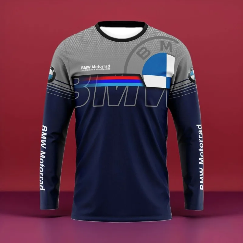 Мужская быстросохнущая спортивная футболка BMW Locomotive с длинными рукавами, впитывающая пот дышащая гоночная футболка для активного ношения
Мужская быстросохнущая спортивная футболка BMW Locomotive с длинными рукавами, впитывающая пот дышащая гоночная футболка для активного ношения