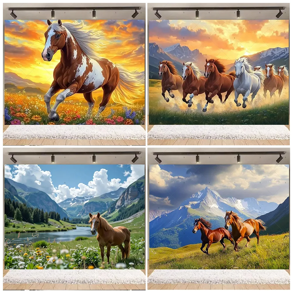 Running Horses Background Mountain And River Wild Galloping Horse Photography Backdrop Supplies Party Decoration Photo Studio
Running Horses Background Mountain And River Wild Galloping Horse Photography Backdrop Supplies Party Decoration Photo Studio
