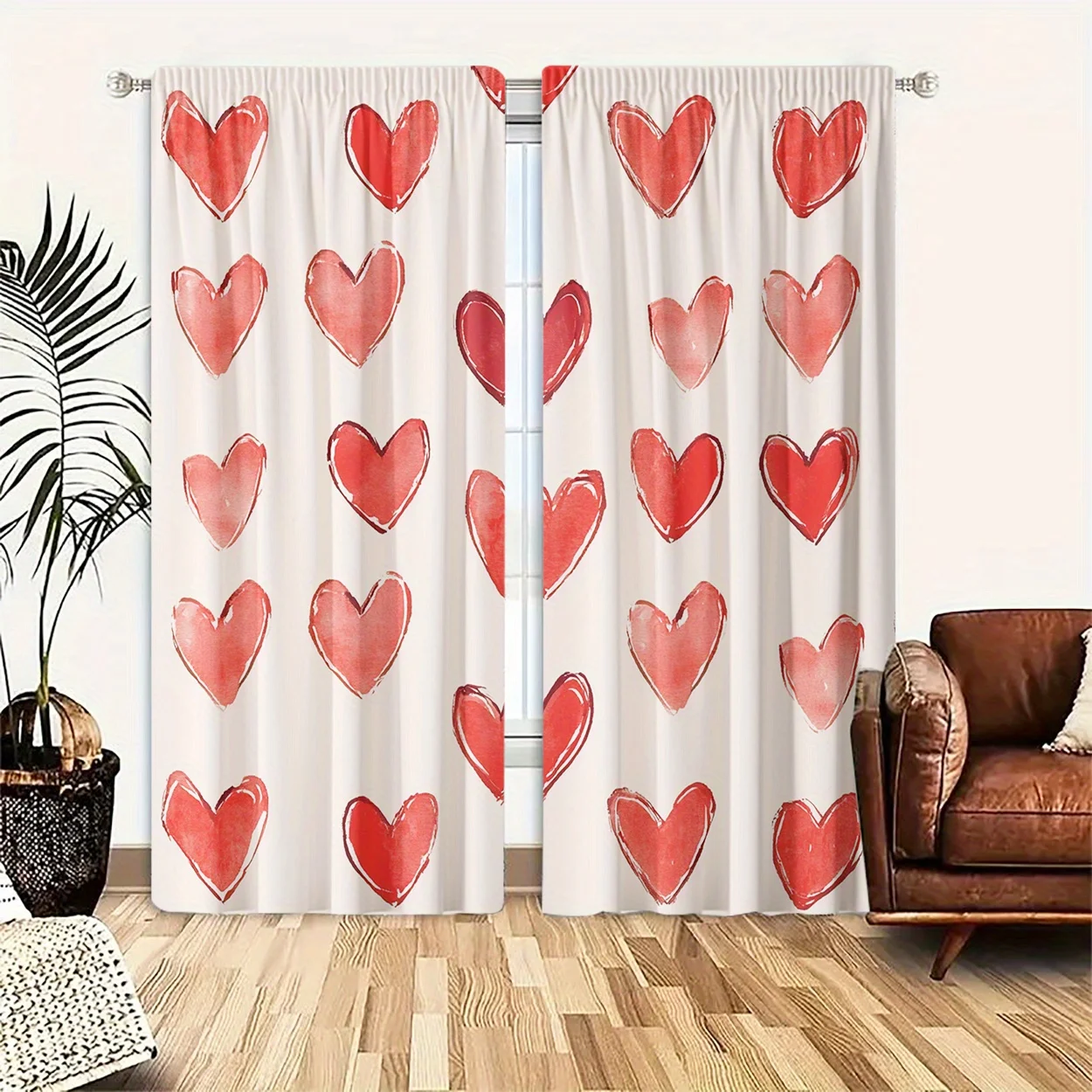 Cute Red Heart Pattern Curtains Love Window Drapes Romantic Valentine's Decor Curtain Panels for Living Room Home
Cute Red Heart Pattern Curtains Love Window Drapes Romantic Valentine's Decor Curtain Panels for Living Room Home