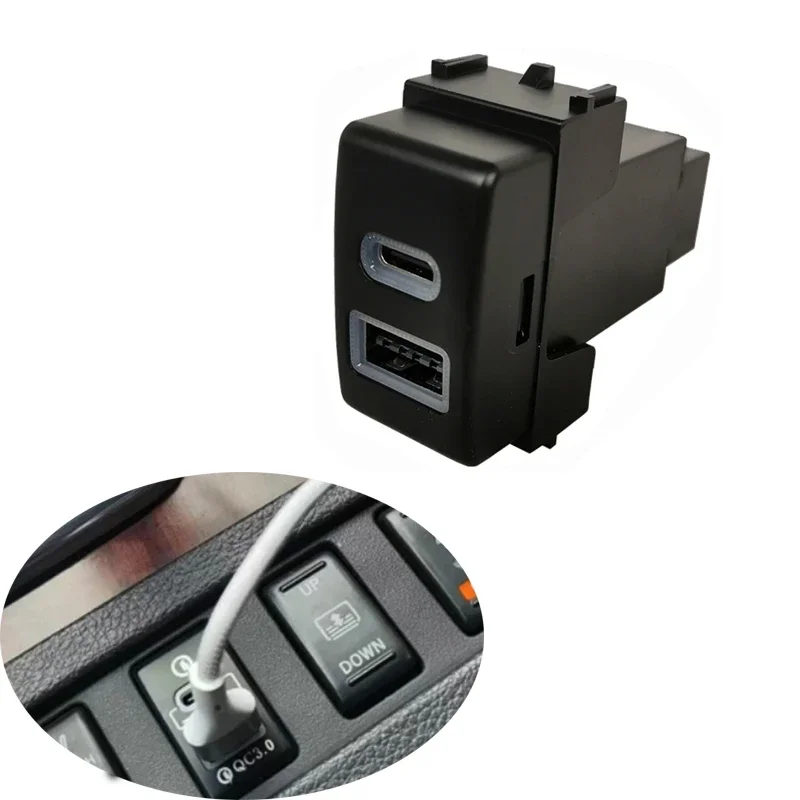 Auto Charger Car Quick Charger TYPE-C PD QC3.0 USB Fast Charging Interface Socket Use For Nissan SYLPHY TEANA PATROL Y62
Auto Charger Car Quick Charger TYPE-C PD QC3.0 USB Fast Charging Interface Socket Use For Nissan SYLPHY TEANA PATROL Y62