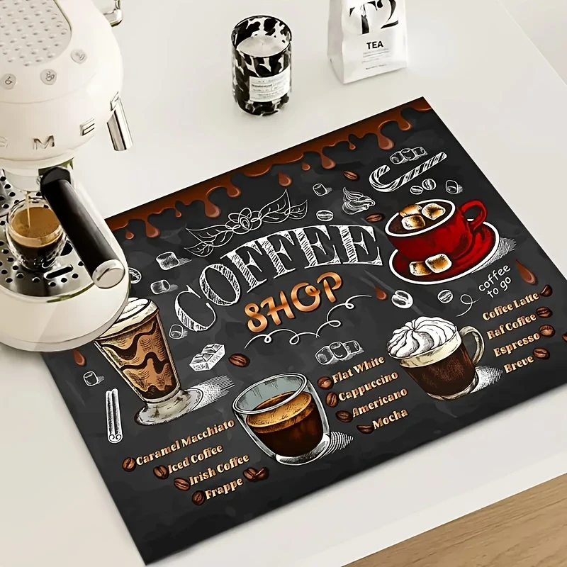 VIKAMA Retro Coffee Menu Coffee Machine Mat – Kitchen and Bar Counter Diatomaceous Earth Absorbent and Non-Slip Decorative Mat
VIKAMA Retro Coffee Menu Coffee Machine Mat – Kitchen and Bar Counter Diatomaceous Earth Absorbent and Non-Slip Decorative Mat
