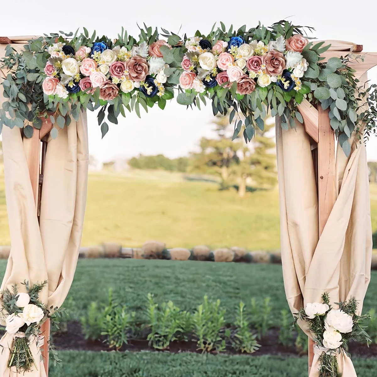 Vintage Peony Hydrangea Floral Arrangement, 27.5in Wedding Flower Row for Table Runner, Bridal Shower & Home Mantle Decoration
Vintage Peony Hydrangea Floral Arrangement, 27.5in Wedding Flower Row for Table Runner, Bridal Shower & Home Mantle Decoration