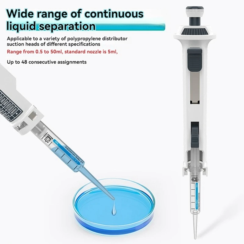 A23F-Continuous Dispenser Laboratory Pipette Adjustable Manual Dispenser With Tip 5Ml
A23F-Continuous Dispenser Laboratory Pipette Adjustable Manual Dispenser With Tip 5Ml