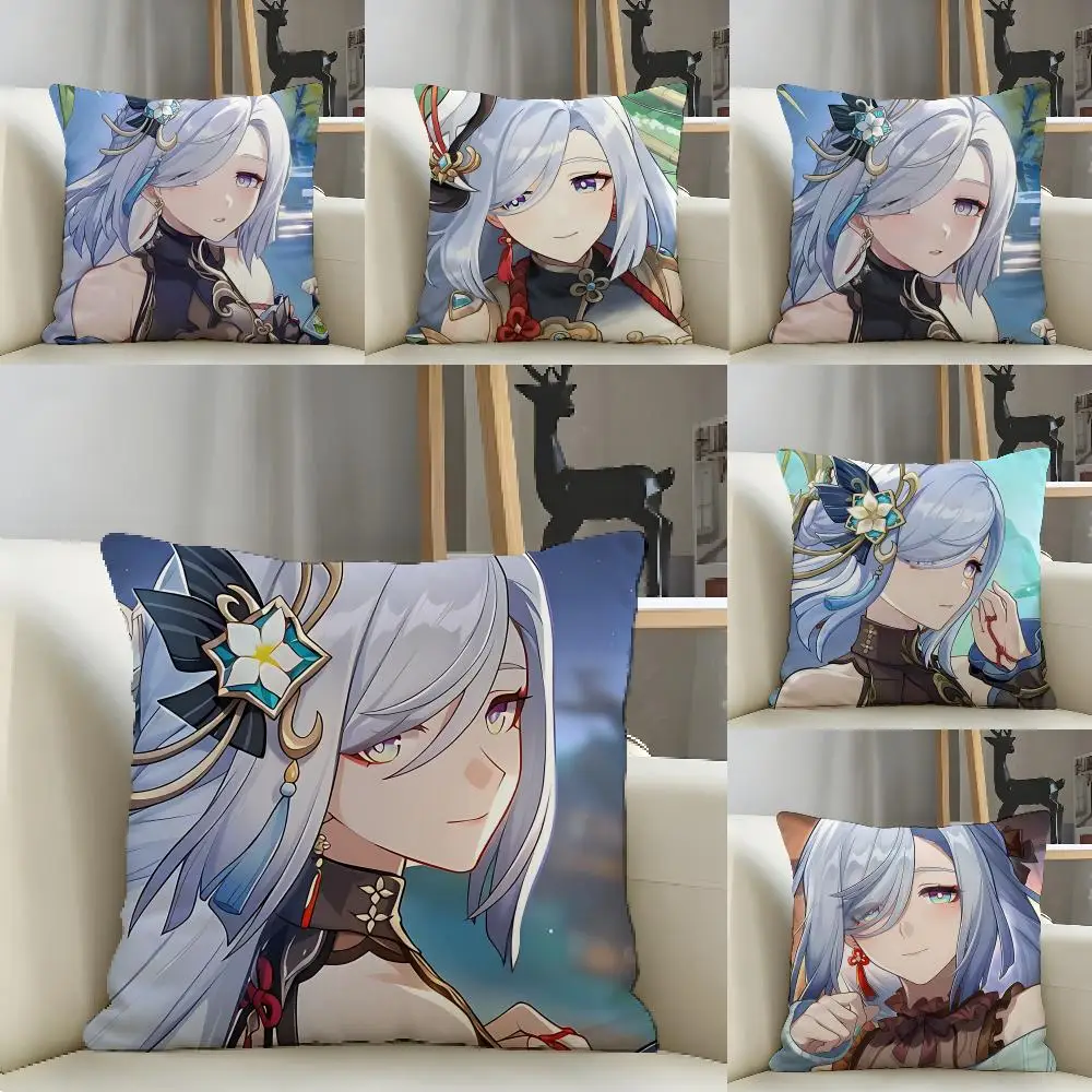 Shenhe Genshin Game Cushion Cover Natural Linen Organic Fabric Double-Sided Printing Breathable For Decor
Shenhe Genshin Game Cushion Cover Natural Linen Organic Fabric Double-Sided Printing Breathable For Decor