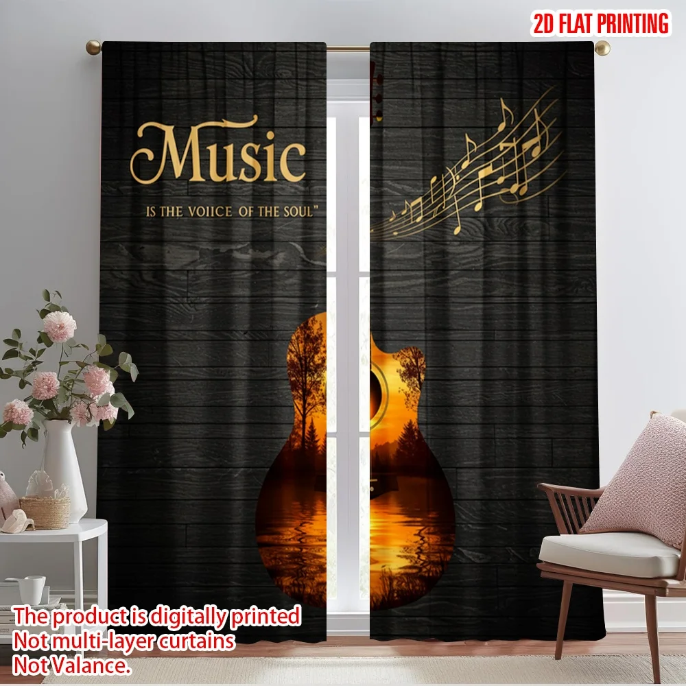 2pcs 2D flat printing Curtain Nature Guitar Soulful Melody Polyester Without Electricity Festive Curtains Use for Door Wall Yard
2pcs 2D flat printing Curtain Nature Guitar Soulful Melody Polyester Without Electricity Festive Curtains Use for Door Wall Yard