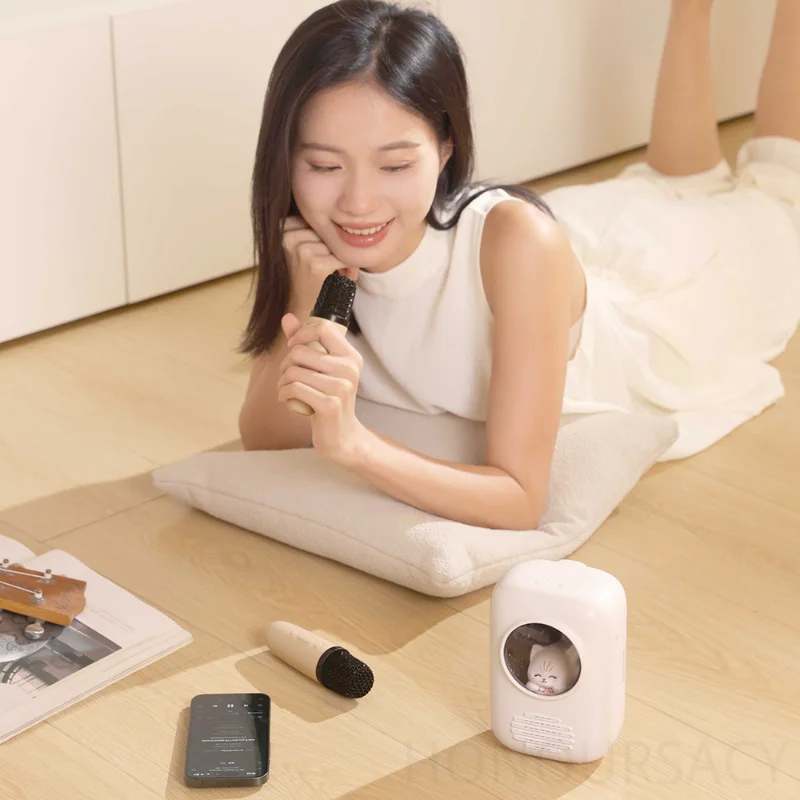 Wireless Karaoke Sound Systems Small Cute Kids Bluetooth5.3 Speaker Portable LED Lamps Suitcase Design HIFI Musicboxs with 2 Mic
Wireless Karaoke Sound Systems Small Cute Kids Bluetooth5.3 Speaker Portable LED Lamps Suitcase Design HIFI Musicboxs with 2 Mic