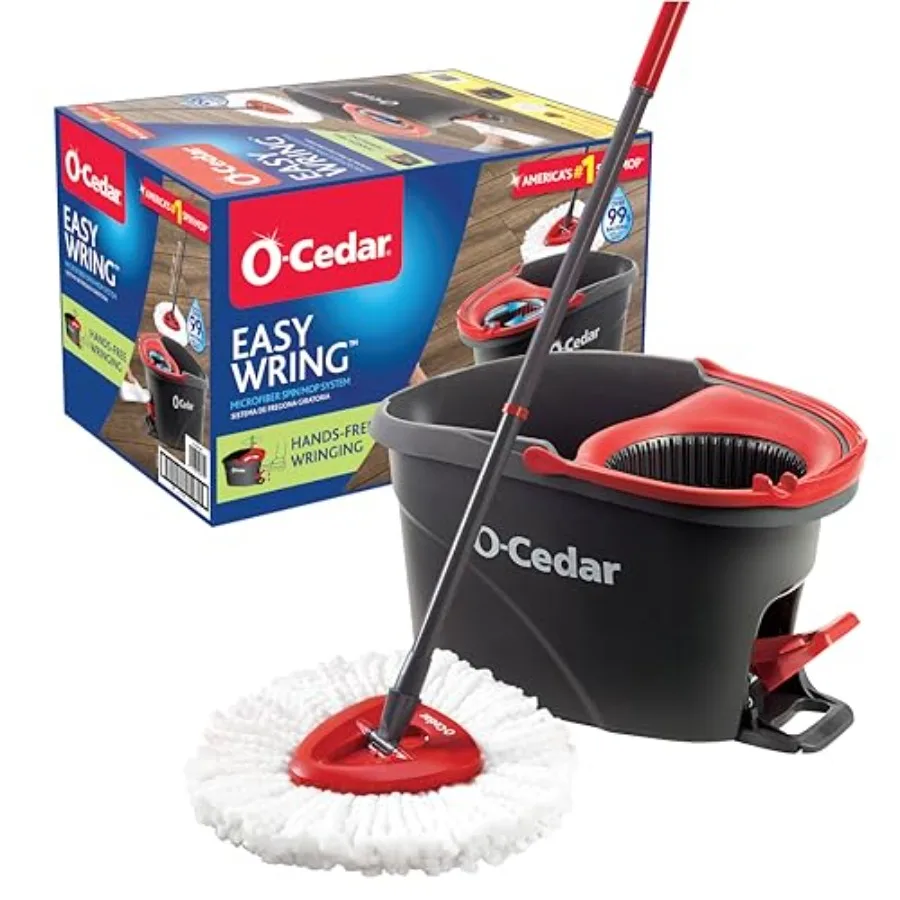 EasyWring Microfiber Spin Mop Bucket Floor Cleaning System in Red and Gray for Efficient Home and Commercial Use Features Quick
EasyWring Microfiber Spin Mop Bucket Floor Cleaning System in Red and Gray for Efficient Home and Commercial Use Features Quick