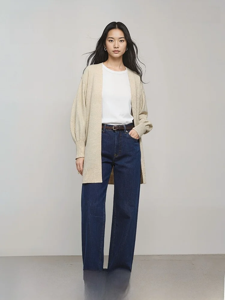 H&M Women's Wool Blend Knitted Sweater Spring Row Sle Open Cardigan Wool Mixed Fabric Outerwear Cleanfit Loose Fit Long Sve
H&M Women's Wool Blend Knitted Sweater Spring Row Sle Open Cardigan Wool Mixed Fabric Outerwear Cleanfit Loose Fit Long Sve