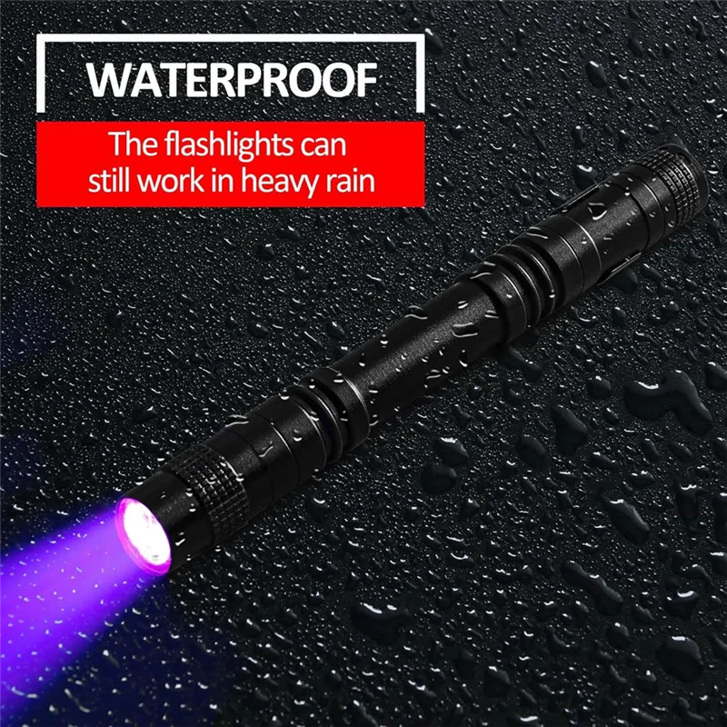SHGO-Mini 395Nm UV Black Light Flashlight 10 Pack Pen Light With Clip LED Handheld Blacklight Detector For Leak Pet Urine Detect
SHGO-Mini 395Nm UV Black Light Flashlight 10 Pack Pen Light With Clip LED Handheld Blacklight Detector For Leak Pet Urine Detect