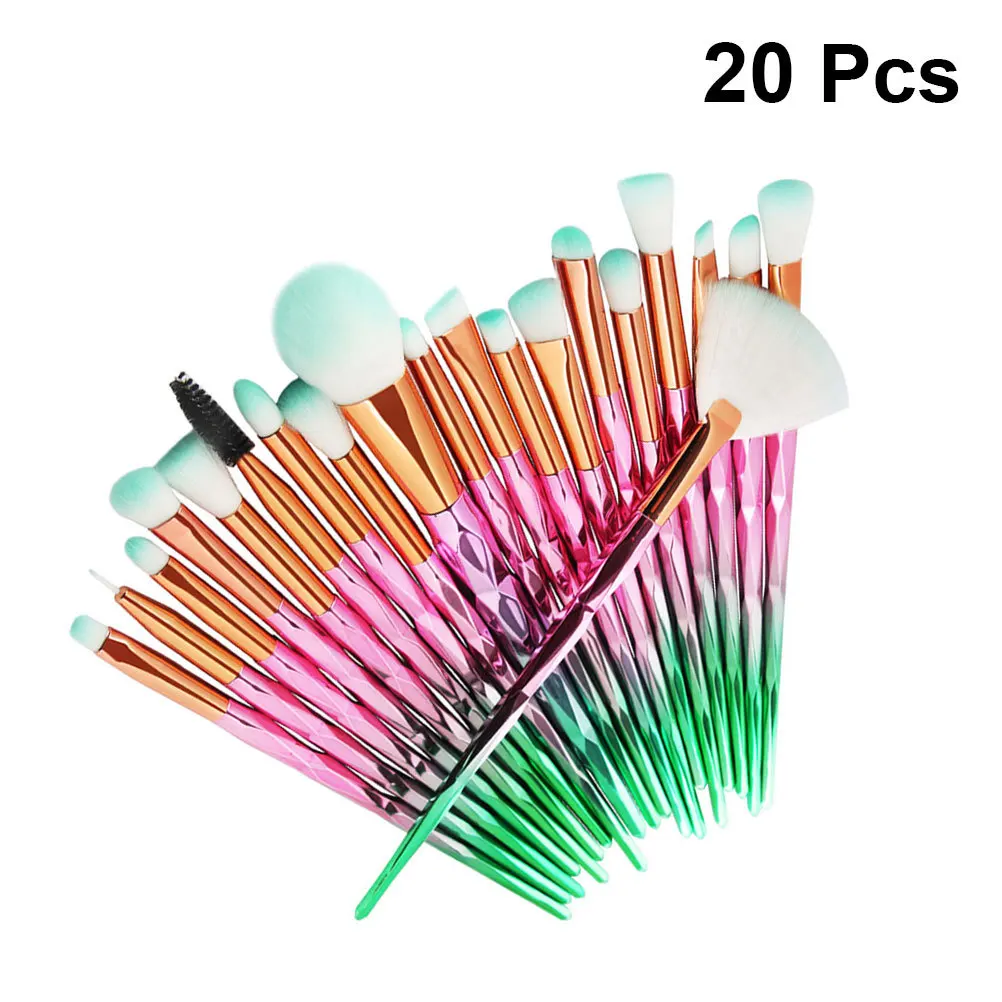 20pcs Makeup Brushes Set Premium Brush Kit Soft For Foundation Eyeliner Lip Women Gradient Pink Green
20pcs Makeup Brushes Set Premium Brush Kit Soft For Foundation Eyeliner Lip Women Gradient Pink Green