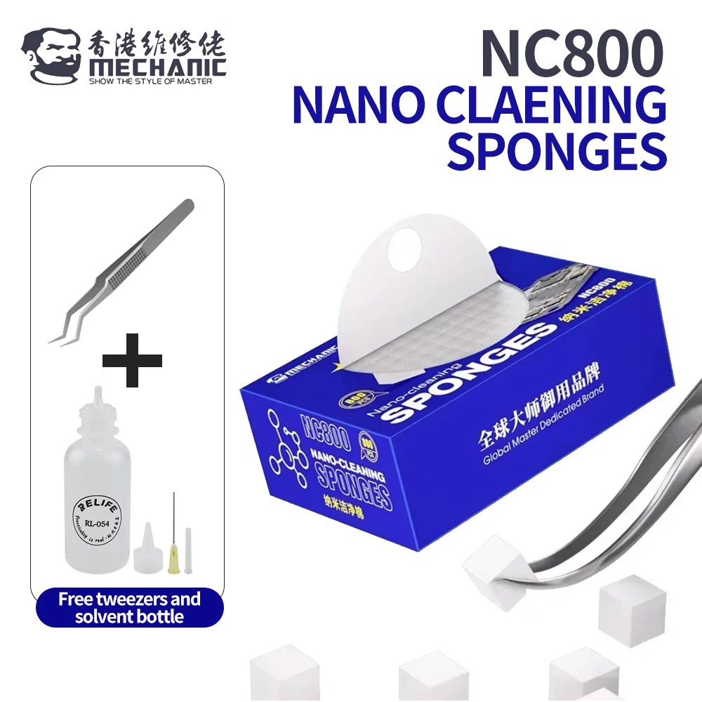 MECHANIC NC800 Нано-чистящая губка для экрана без остатков, ремонт мобильного телефона, печатная плата, задняя крышка, инструмент для очистки стеклянной камеры
MECHANIC NC800 Нано-чистящая губка для экрана без остатков, ремонт мобильного телефона, печатная плата, задняя крышка, инструмент для очистки стеклянной камеры