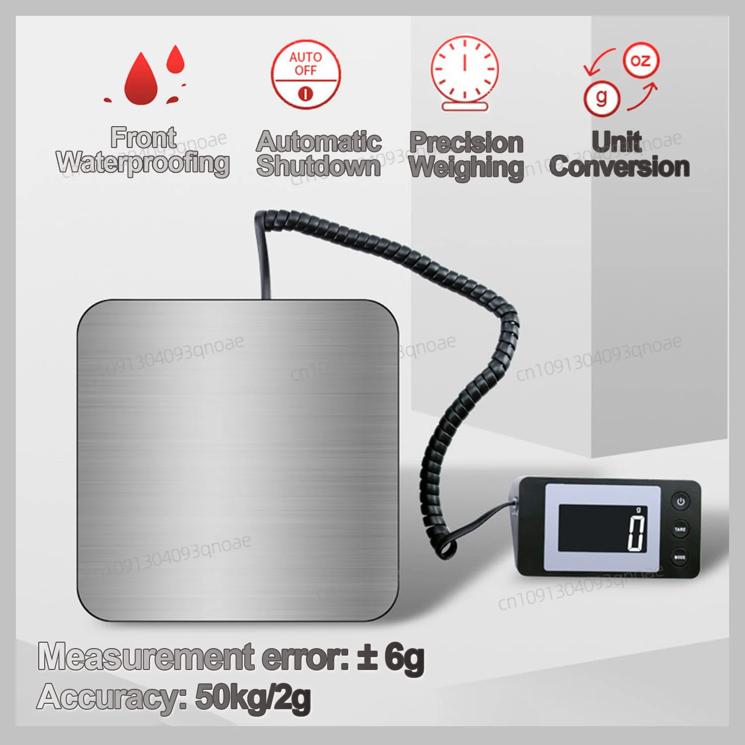 High-precision Digital Scale 50kg/2g Electronic Platform Scale Wired/Wireless Parcel Pet Express Weighing Scale with Backlight
High-precision Digital Scale 50kg/2g Electronic Platform Scale Wired/Wireless Parcel Pet Express Weighing Scale with Backlight