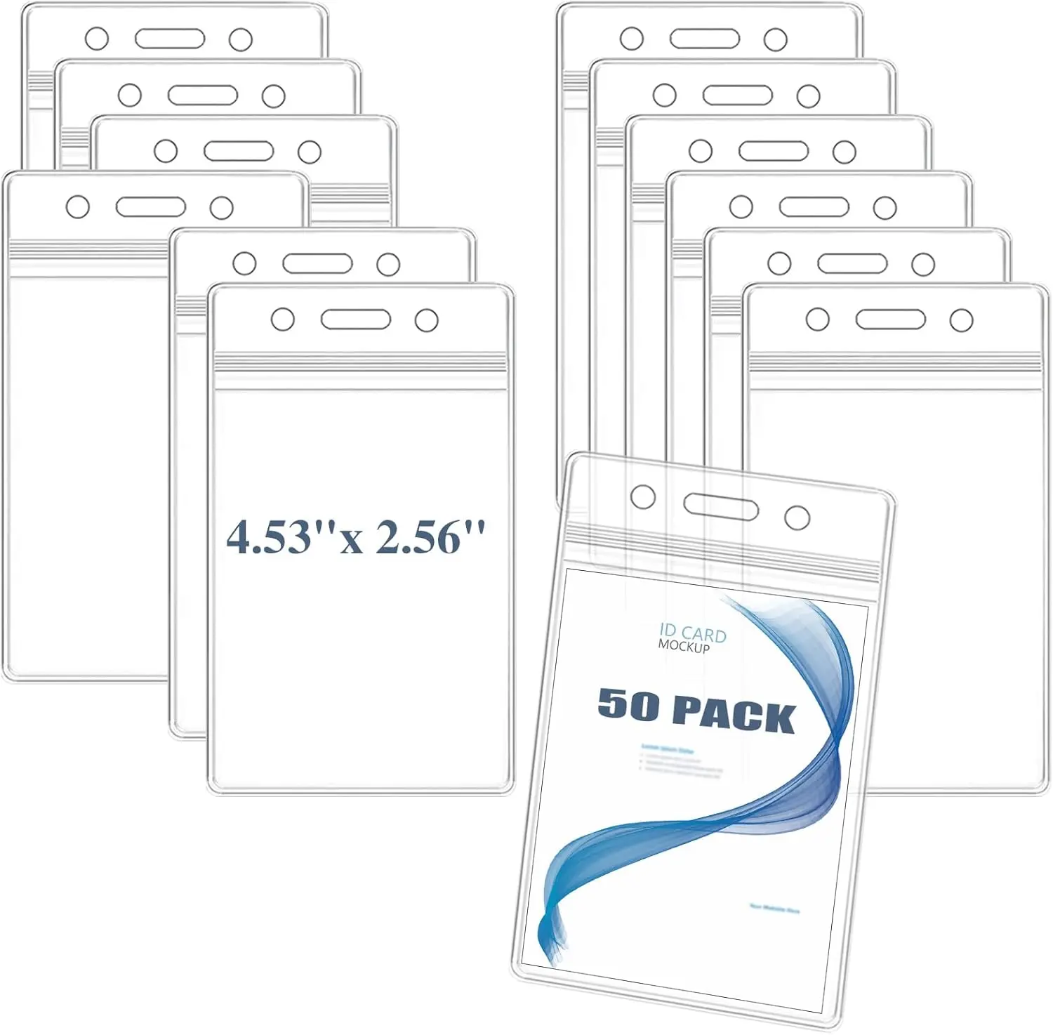 50 Pcs Extra Thick Badge Holder with Resealable Zip for ID Cards
50 Pcs Extra Thick Badge Holder with Resealable Zip for ID Cards