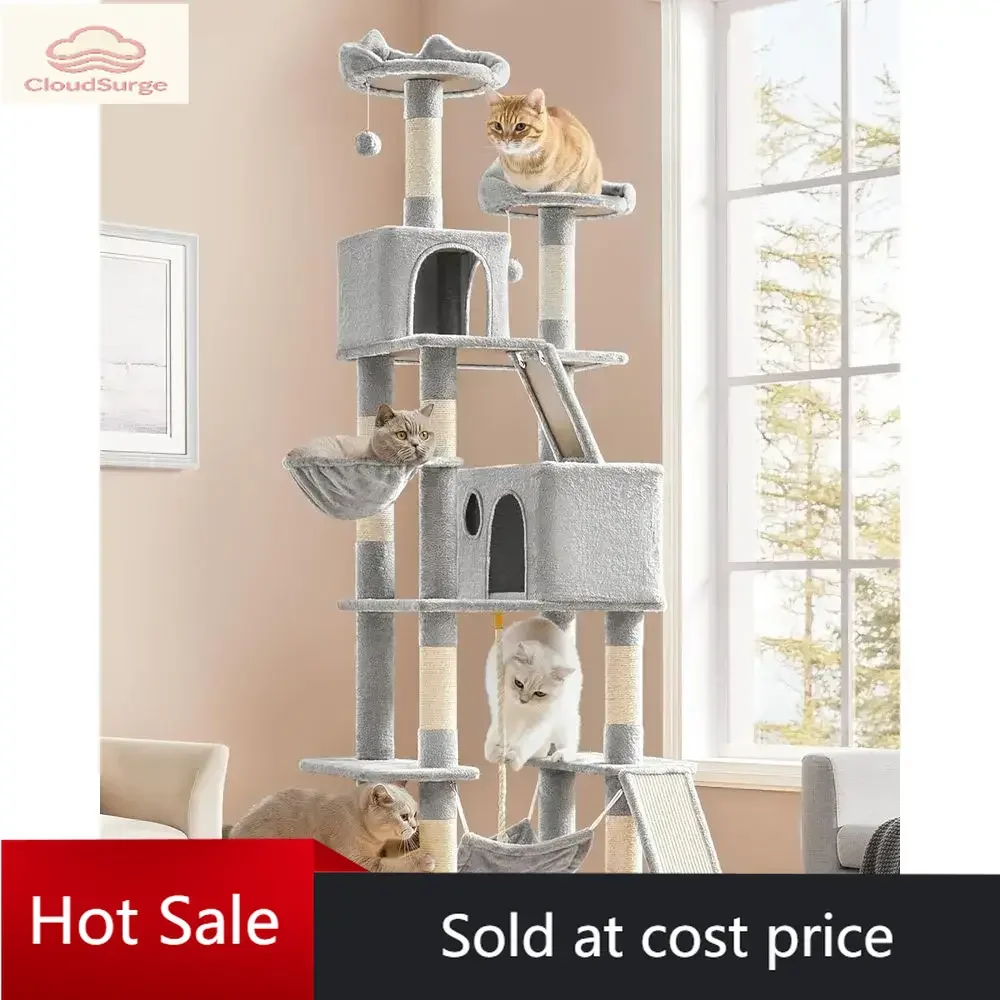 Activity limited-time pricePromotionPromotion82.5in Tall Cat Tower with Hammock, 2 Perches, 2 Cozy Nests, Scratching Posts, Bask
Activity limited-time pricePromotionPromotion82.5in Tall Cat Tower with Hammock, 2 Perches, 2 Cozy Nests, Scratching Posts, Bask