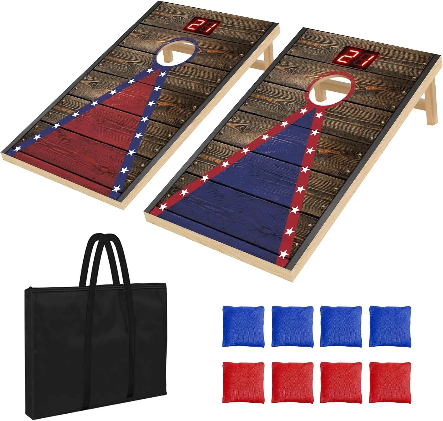 Cornhole Board Set 4x2ft with Automatic Scoring - Infrared Sensing Wood Game with 8 Bags & Carry Case for Backyard Party
Cornhole Board Set 4x2ft with Automatic Scoring - Infrared Sensing Wood Game with 8 Bags & Carry Case for Backyard Party