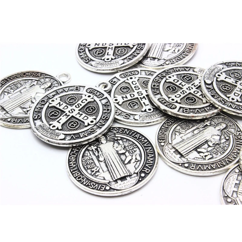 91AC 10 Pcs Catholic Patron Benedict Rosary Centerpiece for Cross Pendant
91AC 10 Pcs Catholic Patron Benedict Rosary Centerpiece for Cross Pendant