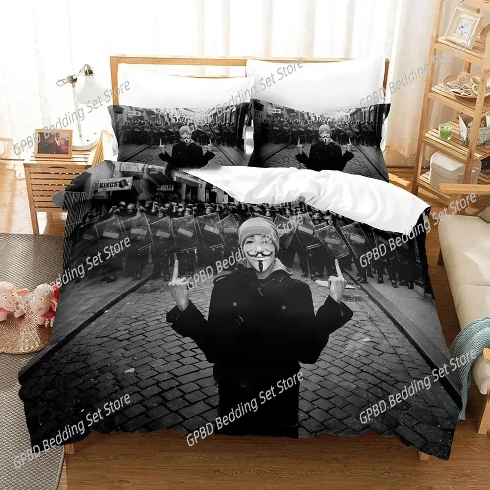 Personality Technology Anonymous Comfortable Duvet Quilt Cover Pillowcase Bedding Set Children Bedroom Decoration Home Textile
Personality Technology Anonymous Comfortable Duvet Quilt Cover Pillowcase Bedding Set Children Bedroom Decoration Home Textile