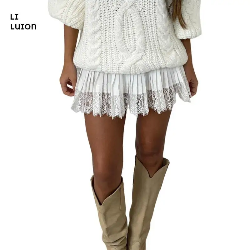 Retro High Waist Lace Skirt A-Line Skirt Women's Spring Summer Fashion Half-length Skirts Elegant Feminine
Retro High Waist Lace Skirt A-Line Skirt Women's Spring Summer Fashion Half-length Skirts Elegant Feminine