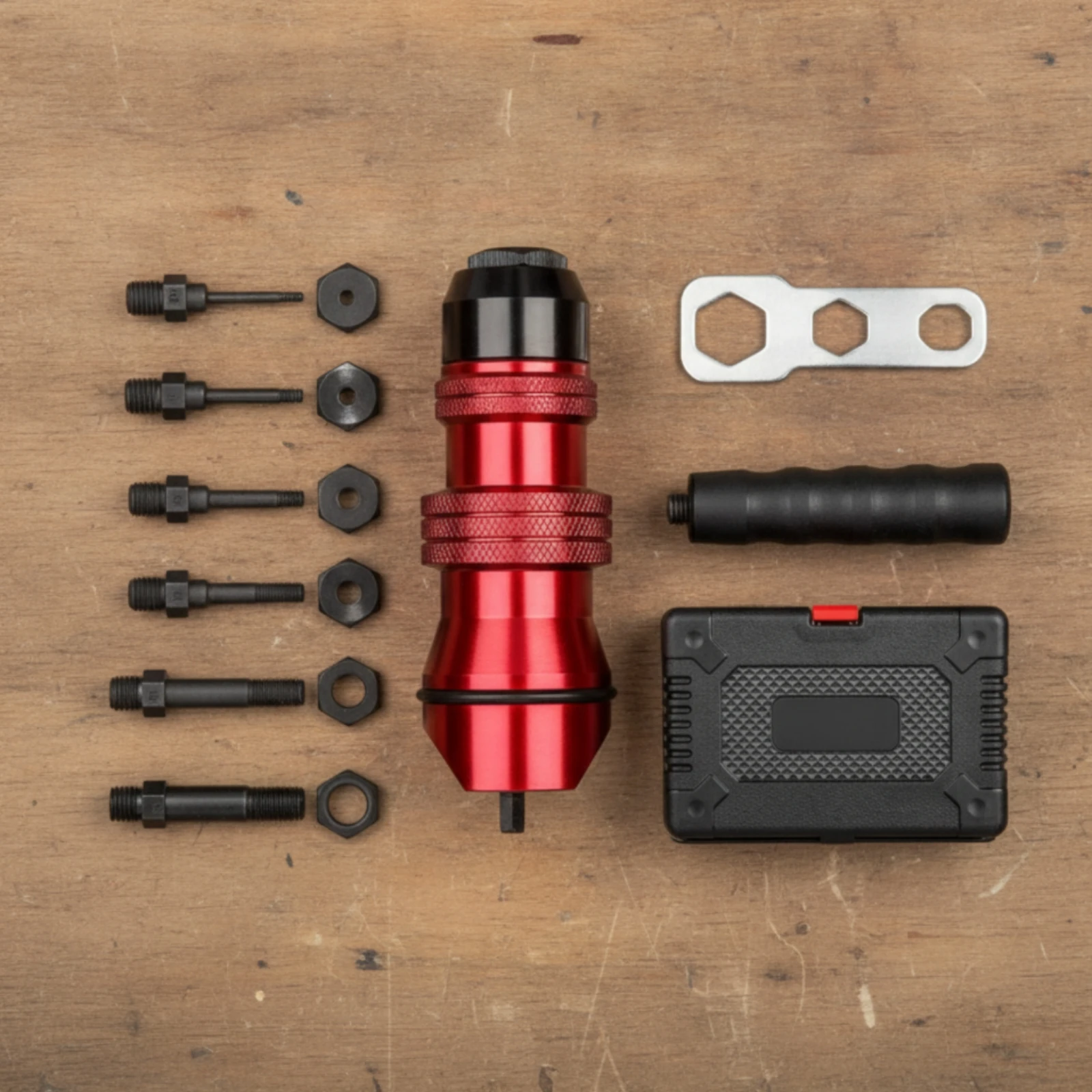 Drill Rivet Nut Attachment Fast and Labor Saving Hand Tool Easy to Replace Mandrel for Garage Workshop Tasks
Drill Rivet Nut Attachment Fast and Labor Saving Hand Tool Easy to Replace Mandrel for Garage Workshop Tasks