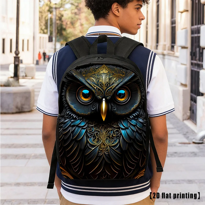 Owl, Lightweight, Large-Capacity Unisex Backpack with Adjustable Shoulder Straps, Side Pockets, Suitable for Casual Wear, Commut
Owl, Lightweight, Large-Capacity Unisex Backpack with Adjustable Shoulder Straps, Side Pockets, Suitable for Casual Wear, Commut