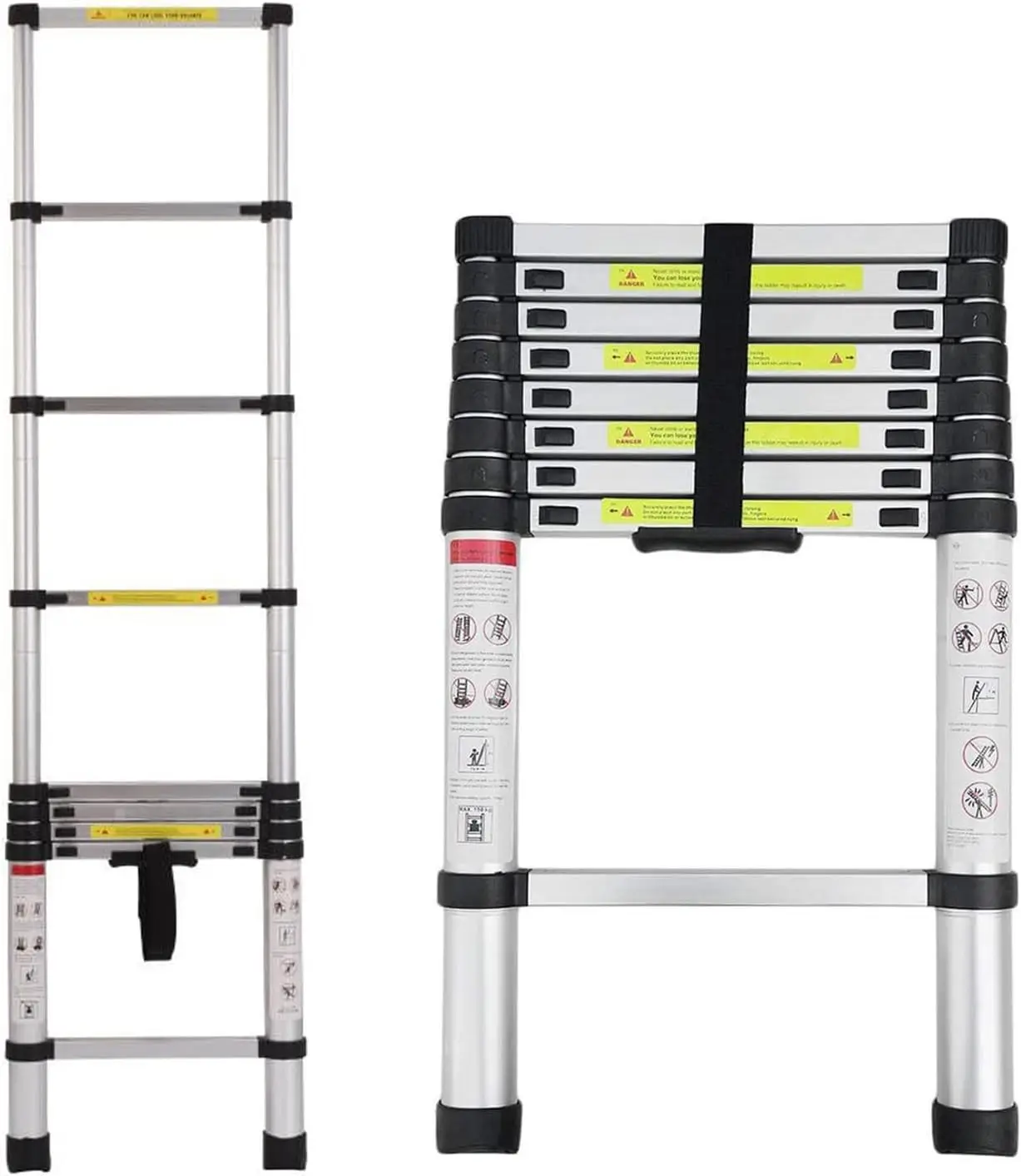 8.5FT Telescoping Ladder Aluminum Step Ladder Portable Extension Folding Ladder, Adjustable Height, Space Saving,
8.5FT Telescoping Ladder Aluminum Step Ladder Portable Extension Folding Ladder, Adjustable Height, Space Saving,