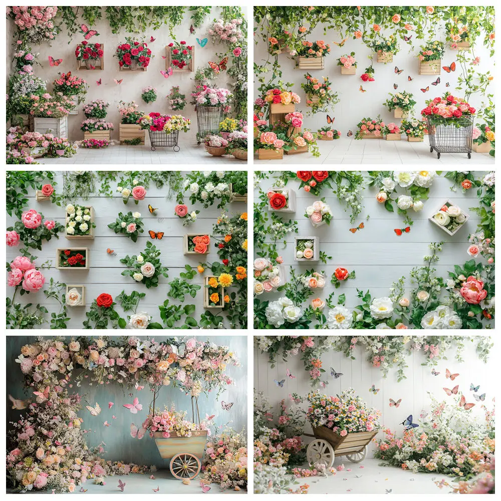 Romantic Floral Cart Photography Backdrop Butterfly Garden Green Plant Bride Wedding Scenery Party Background Decor Photozone
Romantic Floral Cart Photography Backdrop Butterfly Garden Green Plant Bride Wedding Scenery Party Background Decor Photozone